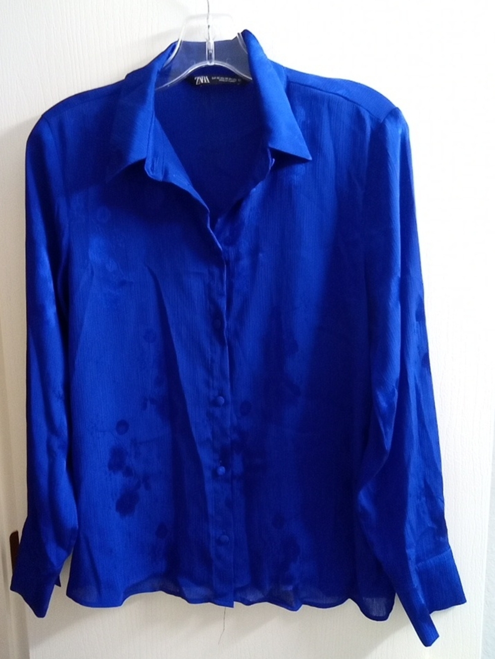 Zara Women’s Cobalt Blue Button-Down Shirt